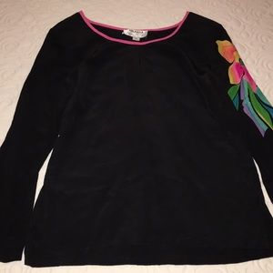 Vintage Yolanda Lorente Handpainted Silk Top